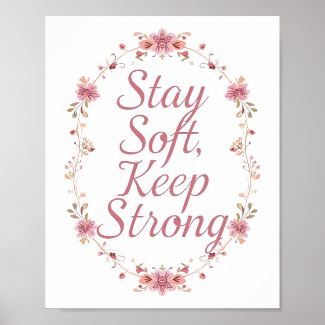 Poster Elegant Self Love and Resilience Saying (Frente)