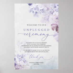 Poster Elegant soft pastel purple boho unplugged ceremony