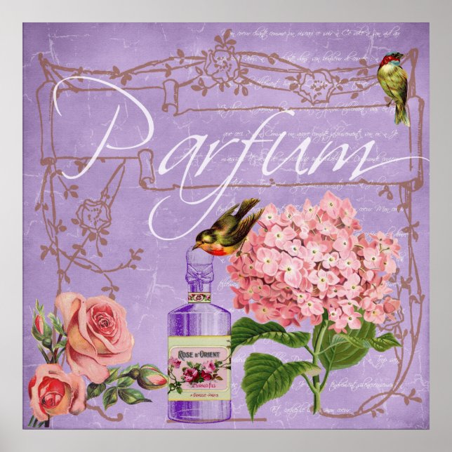 Poster Elegant Vintage Ladies Boudoir Parfum  (Frente)