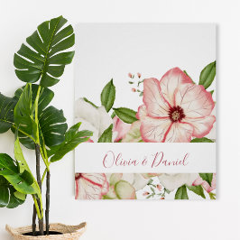 Pôster Elegant Watercolor Botanical Names Poster