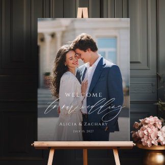 Poster Elegant wedding welcome photo 