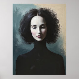 Poster Elegant Woman Portrait Modern Art