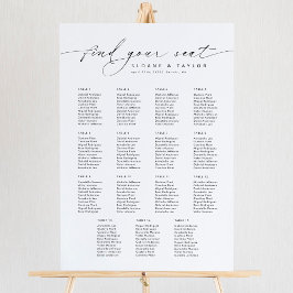 Poster Elegante 15 Mesa Encontre seu gráfico de assentos