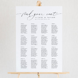 Poster Elegante 16 Mesa Encontre seu gráfico de assentos