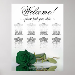 Poster Elegante 8 Mesa Emerald Green - Rosa