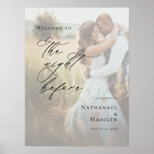 Poster Elegante A Noite Antes do Ensaio Fotográfico