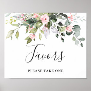 Poster Elegante Aquarela Eucalyptus Favorece Sinal de Cas
