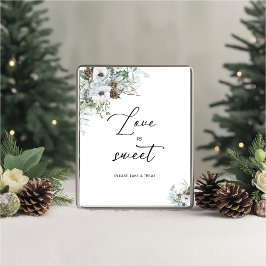 Poster Elegante Aquarela Inverno Anêmonas flores brava