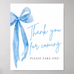 Poster Elegante Arco Azul Dusty Obrigado Por Vir Assinar