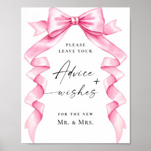 Poster Elegante - Arco rosa - Aviso e Sinal de Casamento