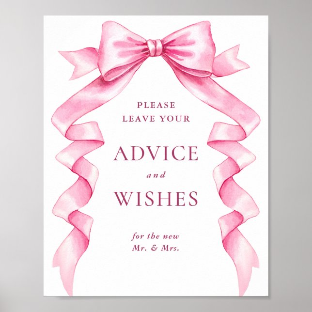 Poster Elegante - Arco rosa - Aviso e Sinal de Casamento (Frente)