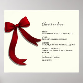 Poster Elegante Arco Vermelho Minimalista Simples Menu Si