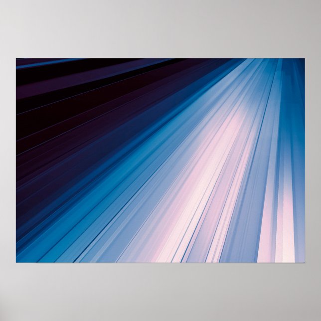 Poster Elegante Blue Ray of Light Trabalho de arte | POST (Frente)