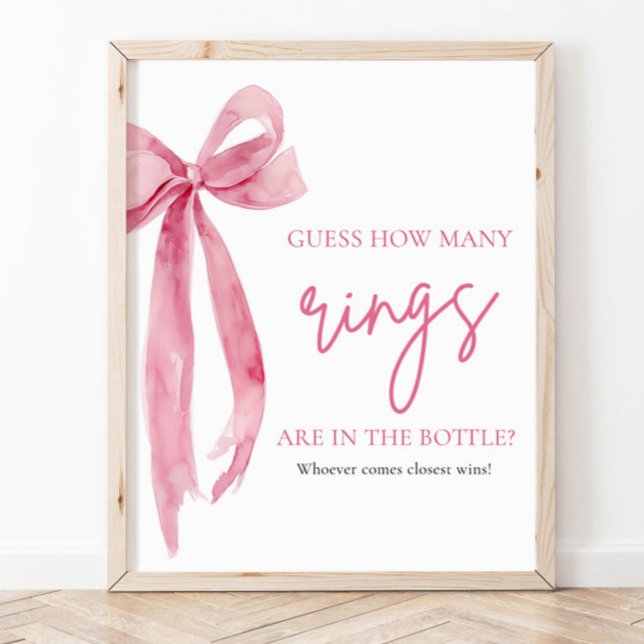 Poster Elegante Blush Pink Arco Adivinha Quantos Jogos (Criador carregado)