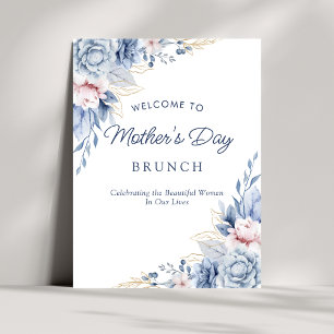 Poster Elegante Boas-vindas de Brunch no Dia das Mães em 