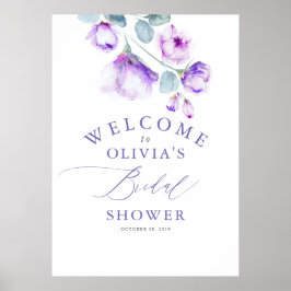 Poster Elegante Boas-Vindas de Chuveiro de Noiva Floral R