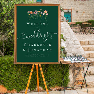 Poster Elegante Boho Casilvestre Verde Boas-Vindas de Cas