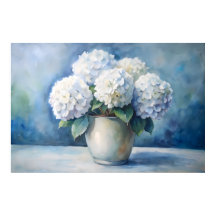 Elegante Buquê Floral de Hortênsias Brancas