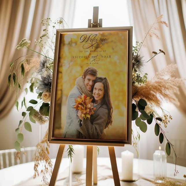 Poster Elegante caligrafia bem-vindo (Criador carregado)