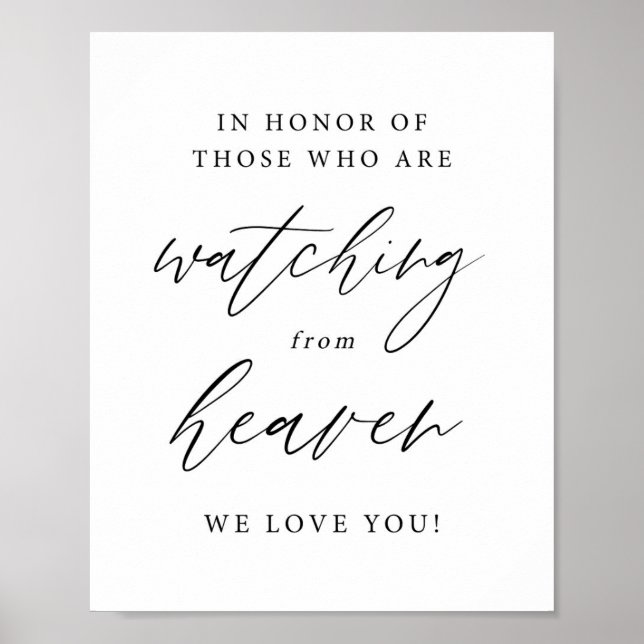 Poster Elegante Caligrafia Observando pelo Memorial do Cé (Frente)