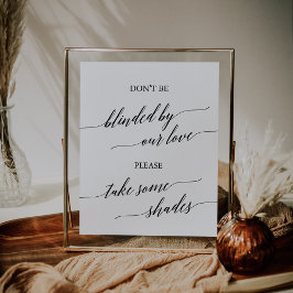 Poster Elegante Caligrafia Preta Cegados Pelo Nosso Amor