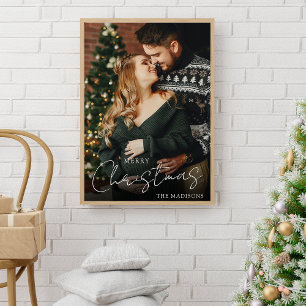 Poster Elegante Casal Feliz de Natal