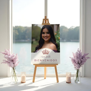 Poster Elegante Coroa de Tiara de Princesa Quinceañera Es