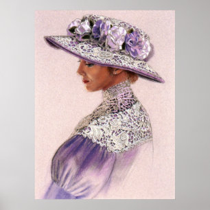 Poster elegante da arte da decoração da senhora 