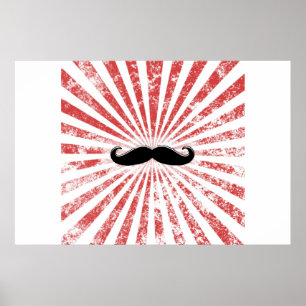 Poster elegante do bigode