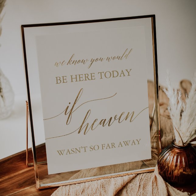 Poster Elegante Dourado e marfim se o céu não estava tão  (Criador carregado)