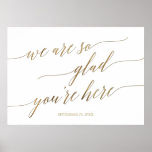 Poster Elegante Dourado Feliz por Estares aqui.