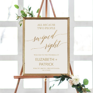 Poster Elegante e Dourada Ivory, Boas-vindas
