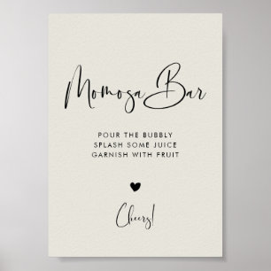 Poster Elegante e moderno sinal de bar de Momosa Verde Sa