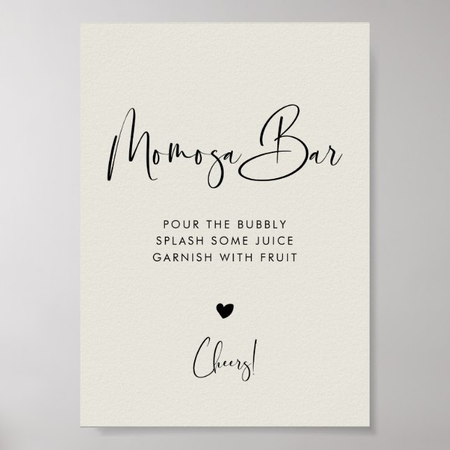 Poster Elegante e moderno sinal de bar de Momosa Verde Sa (Frente)