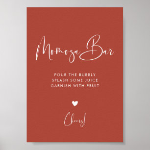 Poster Elegante e moderno sinal de bar Terracotta Momosa
