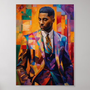 Poster Elegante e sofisticado cavalheiro Harlem Renascanc