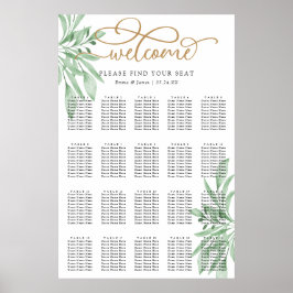 Poster Elegante Eucalyptus Greenery Casamento Gráfico