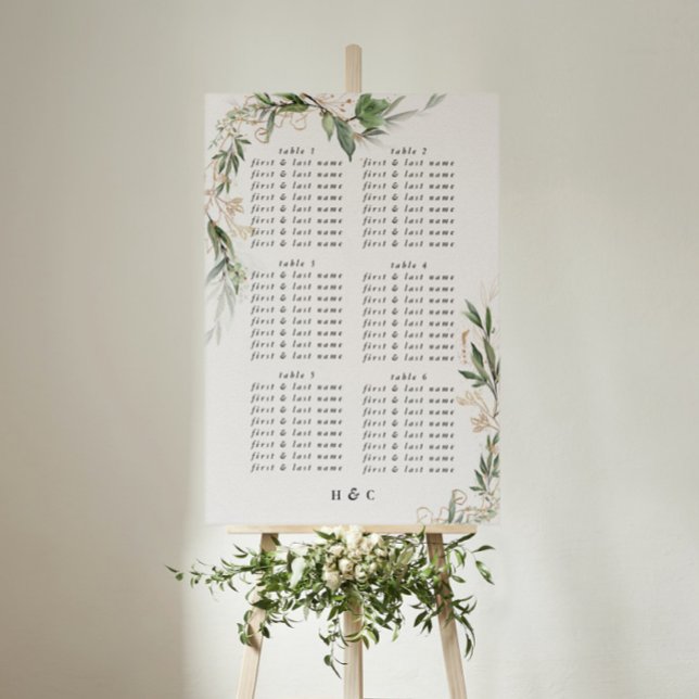Poster Elegante Eucalyptus Greenery Casamento Gráfico (Criador carregado)