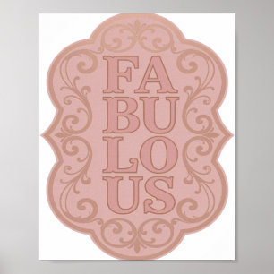 Poster Elegante FABULOSO Design Personalizado Rosa