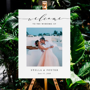 Poster Elegante Fotografia de Caligrafia Simples de Boas-