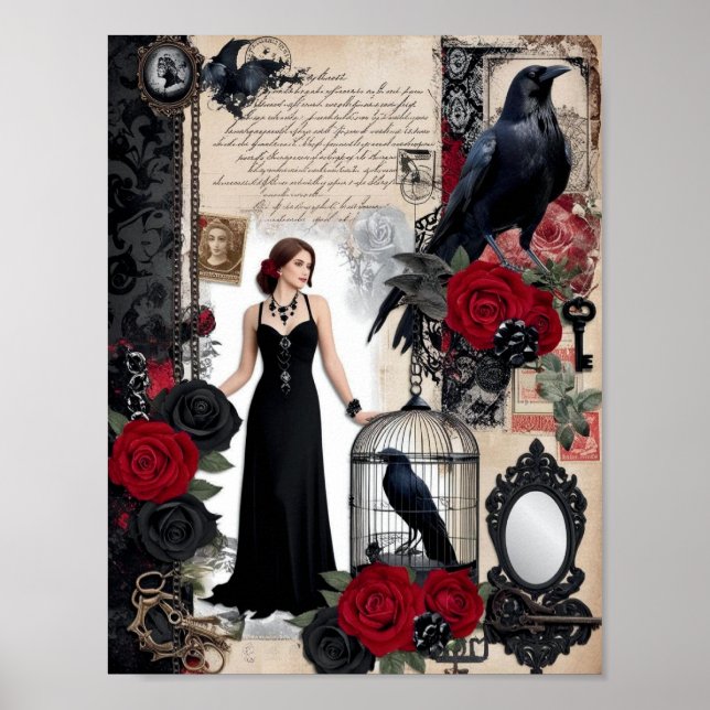 Poster Elegante gótico romântico (Frente)