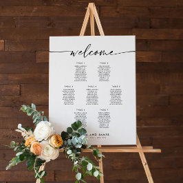 Poster Elegante Gráfico de Assentos de Boas-Vindas com 7