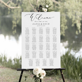 Poster Elegante Gráfico de Assentos de Boas-Vindas de 24