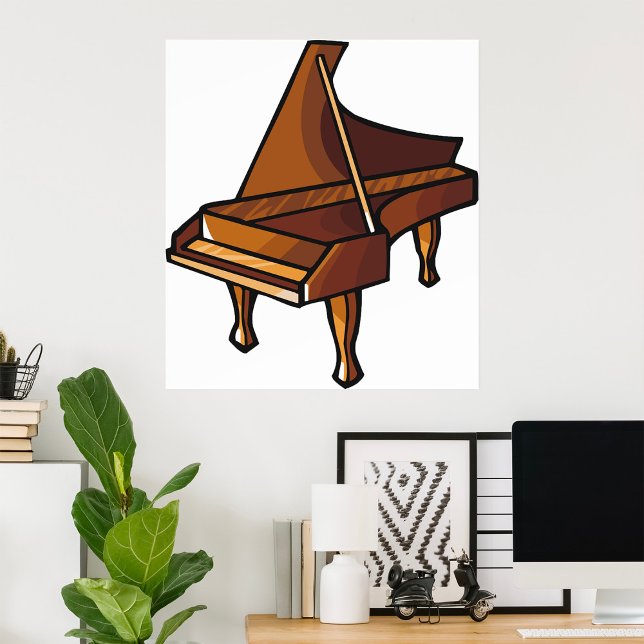 Poster Elegante Grand Piano Music Lovers Design (Criador carregado)