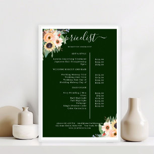 Poster Elegante Greenery Floral Salon