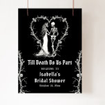 Poster Elegante Halloween Skeleton Chá de panela bem-vind<br><div class="desc">Bem-vindos aos seus convidados em estilo assustador com o nosso Poster Elegante de Skeleton de Halloween! Este poster, maravilhosamente desenhado, apresenta um elegante motivo de esqueleto, rodeado por florais escuros e sotaques góticos, perfeito para definir o tom de um sofisticado chá de panela de Halloween. Combinando elementos da desatenção clássica...</div>