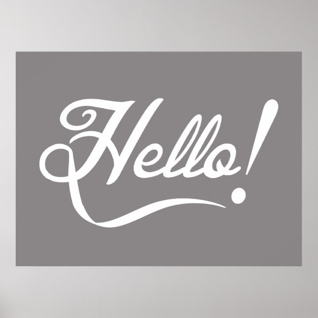 Pôster Elegante Hello (Frente)