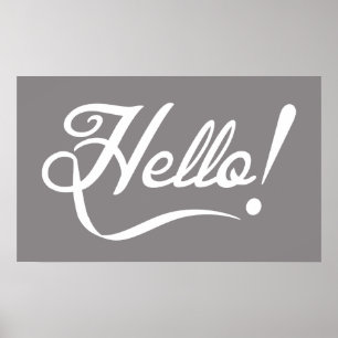 Pôster Elegante Hello