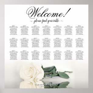 Poster Elegante Ivory White Rose 21 Mesa