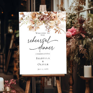 Poster Elegante Janto de ensaio floral